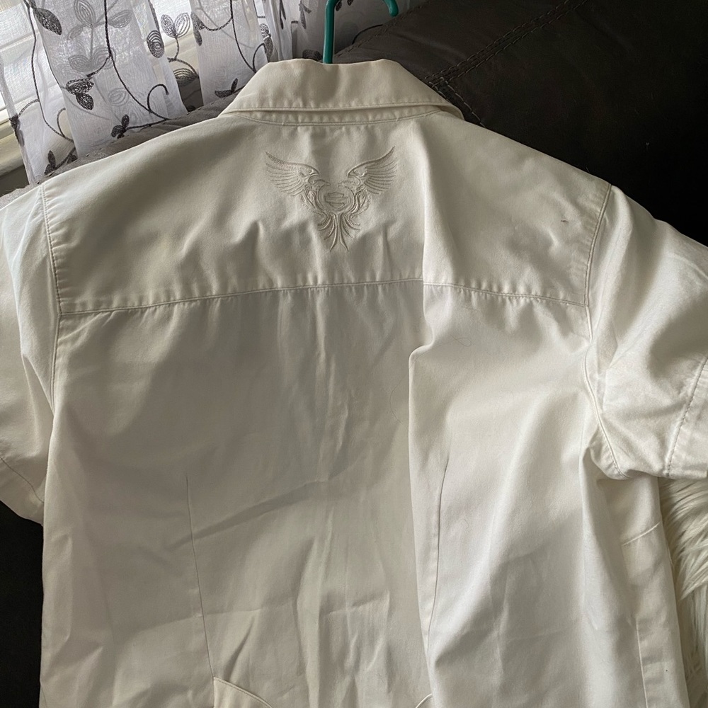 Genuine Harley tops size medium over $100 apiece selling for 30 apiece